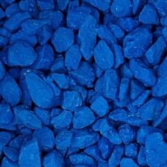 Мраморный щебень крашеный синий